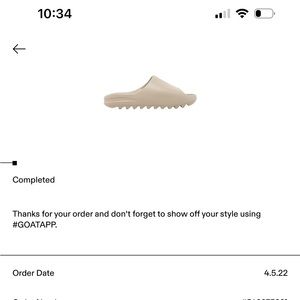 Yeezy slides. Pure color. Originals. Size 9. Verified. Original box.